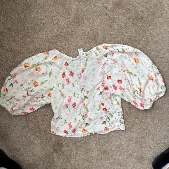 Floral Puff Sleeve Top - Picture 3 of 4